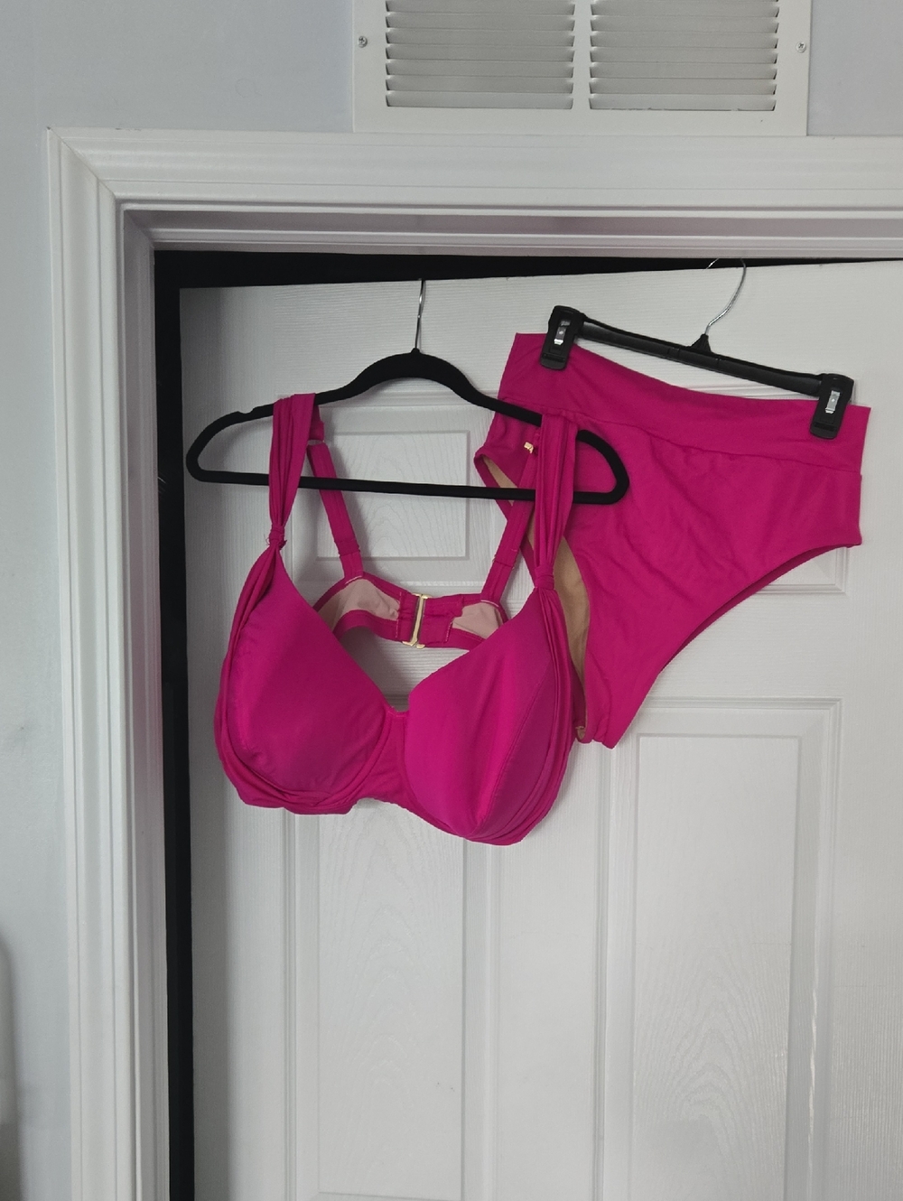 Swimsuits For All Hot Pink Underwire Bikini Set